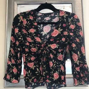 Zara cropped blouse sz XS